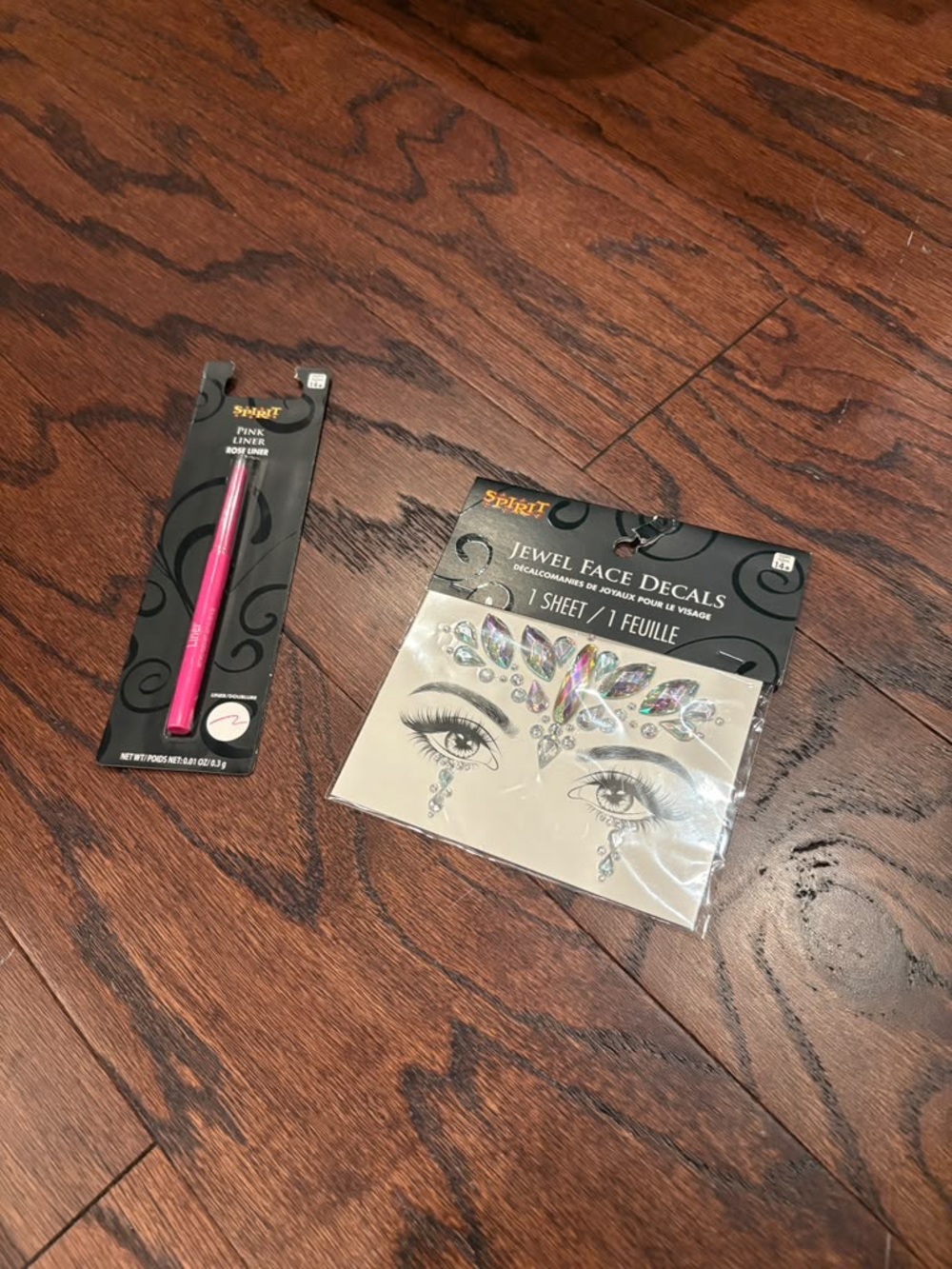 Spirit Pink Lip Liner with Holographic Jewel Face Decals 6 decals
